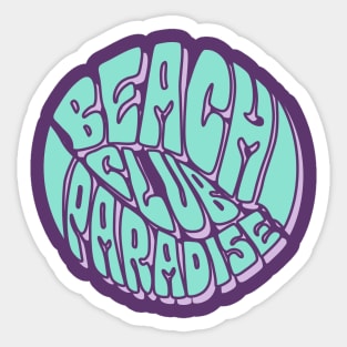 summer Beach club paradise typography Sticker